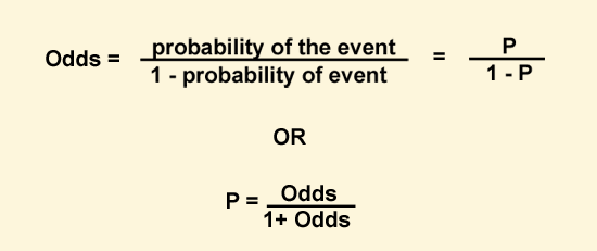 How to go from probability to odds